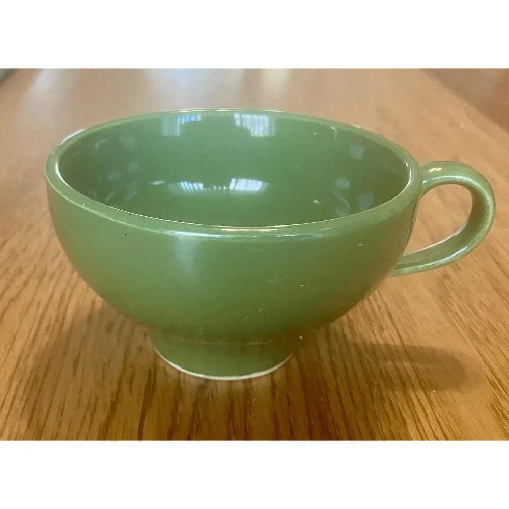 Homer Laughlin Dura-Print Charm House Forest Green Cup